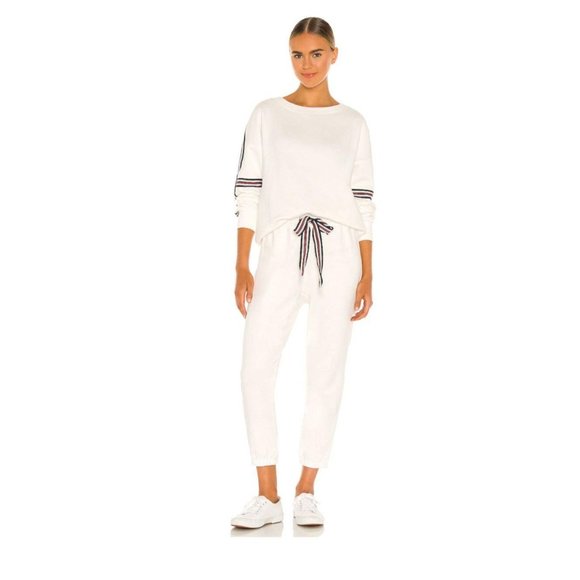 NWT THE UPSIDE Captain Track Pant in White, Size L - Picture 1 of 6